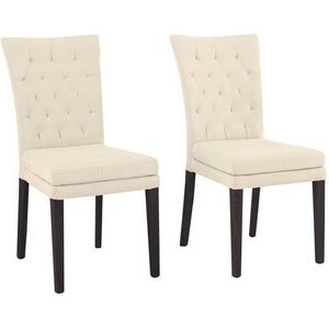 Home affaire 4-Fußstuhl "Colorado", (Set), 6 St., Luxus-Microfaser, Beine aus Buche, wengefarben lackiert, Im 2er, 4er oder 6er-Set