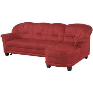 Hoekbank - Bordeaux - Stof - Afmetingen 231x81x86 cm