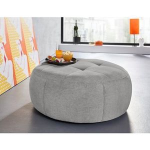 INOSIGN Hocker Lounis Ronde hocker in 2 afmetingen, "soft clean" voor het gemakkelijk reinigen met water