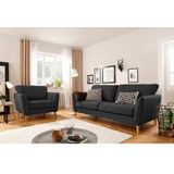 Home affaire 3-Sitzer "MARSEILLE Sofa 206 cm", mit Massivholzbeinen aus Eiche, verschiedene Bezüge und Farbvarianten