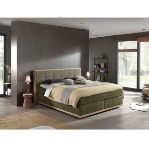 Places of Style Boxspring Vinton van massief eiken, verschillende hardheden (ook h4) (5-delig)