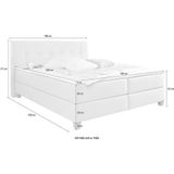 Home affaire Boxspringbett "Calloway", inkl. Topper, XXL-Ausführung, in 4 Farben, 5 Breiten, 3 Matratzenarten