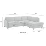 Home affaire Ecksofa "Earl L-Form", wahlweise auch mit Bettfunktion oder Bettfunktion mit Bettkasten