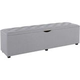 Places of Style Hockerbank "Knobbed", Hockerbank mit Stauraum, Breite 120 cm und 160 cm