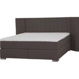 Places of Style Boxspringbett "Piazza", mit Steppung und Kopfteil mit seitlichen Flügeln