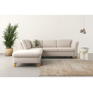 Home affaire Ecksofa »Trelleborg L-Form«, Federkern-Polsterung, wahlweise mit Bettfunktion und Stauraum