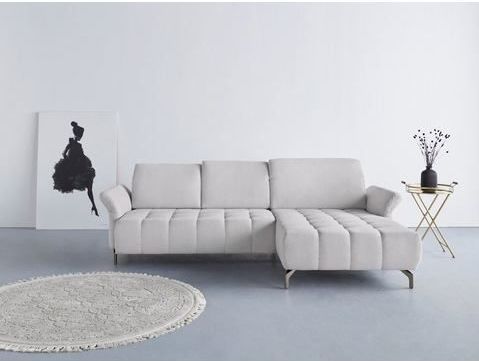INOSIGN Ecksofa "Fresh L-Form", Federkern, wahlweise Kopfteilverstellung und motorischer Vorziehsitz