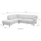 Home affaire Ecksofa "Trondheim L-Form", mit Federkern