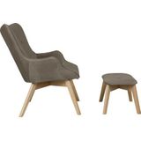 andas Sessel "Nicko", wahlweise mit und ohne Hocker