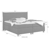 Home affaire Boxspringbett "Houssay", inkl. Topper, 5 Breiten, 2 Härtegraden auch in Überlänge 220 cm