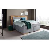 Places of Style Boxspringbett »Cup«, mit Massivholzrahmen, mit Topper, in 2 Härtegraden, in 3 Breiten