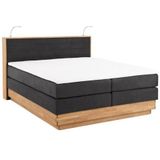 Home affaire Boxspringbett "Cavan", Eiche, inkl. Bettkasten & Topper, verschiedene Härtegrade (auch H4)