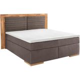 Places of Style Boxspringbett »Cup«, mit Massivholzrahmen, mit Topper, in 2 Härtegraden, in 3 Breiten