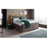 Places of Style Boxspringbett »Cup«, mit Massivholzrahmen, mit Topper, in 2 Härtegraden, in 3 Breiten
