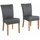 Home affaire Esszimmerstuhl »Queen Polsterstuhl BESTSELLER«, (Set), 4 St., Kunstleder, verschiedene Bezüge, Gestell Massivholz