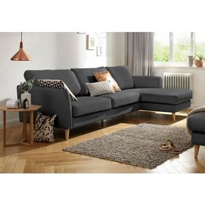 Home affaire Ecksofa "MARSEILLE (279/152cm),L-Form, Rec. rechts/links", Massivholzbeine aus Eiche, in verschieden Bezügen und Farbvarianten