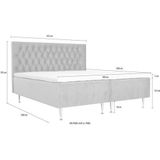 Places of Style Boxspringbett "Exclusive", inkl. Topper, 3 Breiten, 3 Härtegrad-Ausführungen