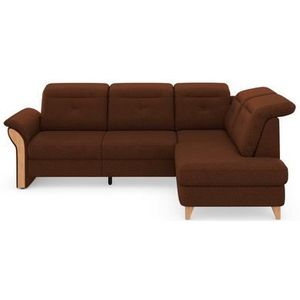 Hoekbank - Koper - Eikenkleur - 269 cm Breedte - 200 cm Diepte - 92 cm Hoogte