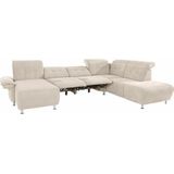 Places of Style Wohnlandschaft »Manhattan U-Form«, 2 Sitze mit elektrischer Relaxfunktion, verstellbare Armlehnen