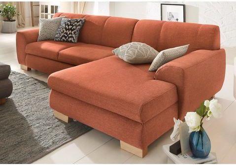 Home affaire Ecksofa "Nika L-Form", Polsterecke, Struktur fein oder Melrose/Struktur, mit Bettfunktion