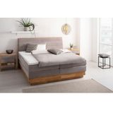 OTTO products Boxspringbett, LED-Beleuchtung, mit zertifizierten, recycelten Bezugsstoffen