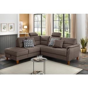 Home affaire Ecksofa »Palmera L-Form«, Federkern, wahlweise mit Bettfunktion und mit/ohne Stauraum