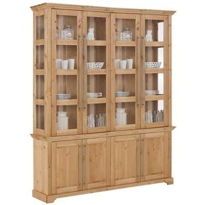 Home affaire Vitrinekast Meliss van massieve dennen, fsc breedte 171 cm