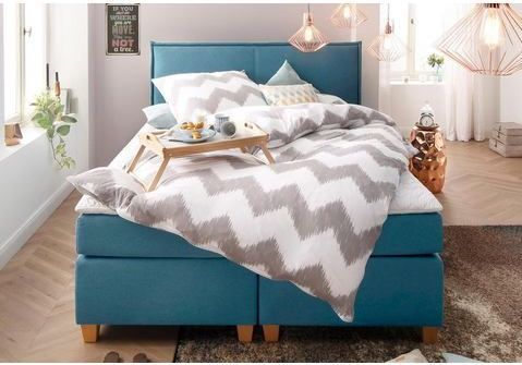 Home affaire Boxspringbett "Houssay", inkl. Topper, 5 Breiten, 2 Härtegraden auch in Überlänge 220 cm