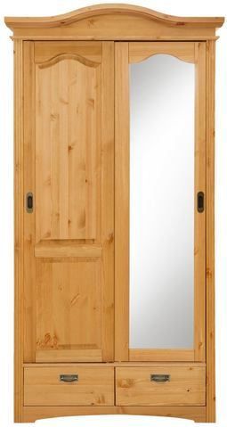 Home affaire Schiebetürenschrank Konrad (B/H/T ca. 111/207/64 cm) Breite 111 cm, aus massiver, FSC®-zertifizierter Kiefer