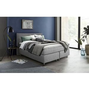 INOSIGN Boxspringbett »Zahara«, inkl. Topper, besonderes Highlight: aufgenähten Jeanstaschen - Optik
