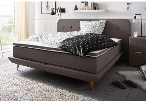 andas Boxspringbett "Premium", Steppung mit Knopfheftung, inkl. Topper