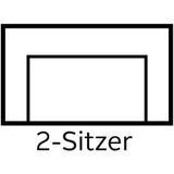 Home affaire 2-Sitzer »TRIPLO mit Wellenunterfederung, Maße B/T/H: 165/100/89 cm«, Sofa mit Steppung im Rückenbereich, incl. Rückenkissen und Zierkissen