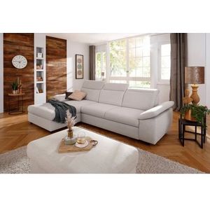 Home affaire Ecksofa "Mauritius L-Form", mit Kopfteil- und Armlehnverstellung, mit Bettfunktion und Bettkasten