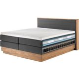 Home affaire Boxspringbett Cavan, Eiche, inkl. Bettkasten & Topper, verschiedene Härtegrade