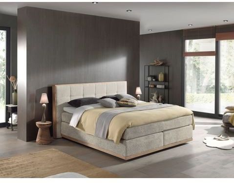 Places of Style Boxspringbett Vinton, aus massiver Eiche, verschiedene Härtegrade