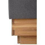 Home affaire Boxspringbett "Cavan", Eiche, inkl. Bettkasten & Topper, verschiedene Härtegrade (auch H4)