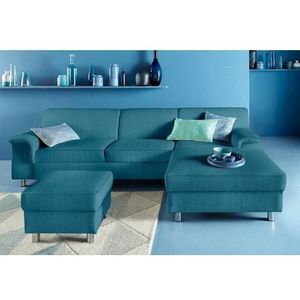 INOSIGN Ecksofa "Jamie, modern und elegant, Fußhöhe 9cm, L-Form,", wahlweise mit Bettfunktion