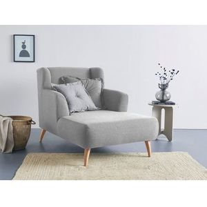 Home affaire Loveseat Baggio met houten voetjes