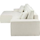 andas Ecksofa »Finnley Schlafsofa 267 cm in Bouclé, Struktur fein u. Cord, L-Form,«, Schlaffunktion m. Bettkasten (136/210 cm), Bouclé, Struktur und Cord