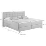 Home affaire Boxspringbett "Moulay", inkl. Topper, in Überlänge 220 cm, 3 Härtegrade, auch in H4