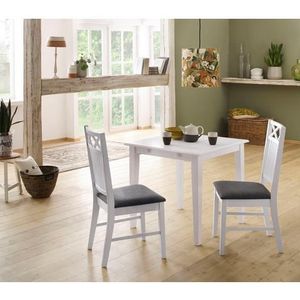 Home affaire Eethoek Olvera bestaand uit eettafel 80 cm, set van 2 eetkamerstoelen, insteekblad (set, 3-delig)