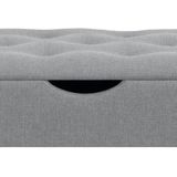 Places of Style Hockerbank "Knobbed", Hockerbank mit Stauraum, Breite 120 cm und 160 cm