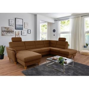 Home affaire Wohnlandschaft »Palmera U-Form«, Federkern, wahlweise mit Bettfunktion und mit/ohne Stauraum
