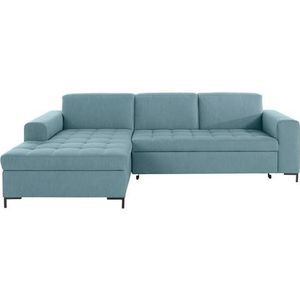 OTTO products Ecksofa "Grazzo L-Form", hochwertige Stoffe aus recyceltem Material, Steppung im Sitzbereich