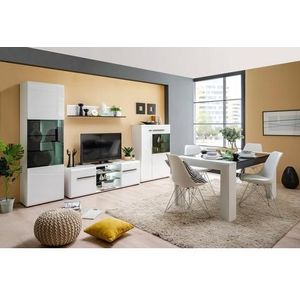 INOSIGN Wohnwand Trentino, (Set, 5-St), inkl. Vitrine, Lowboard, Highboard, Wandregal und Kommode