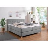 Home affaire Boxspringbett "Fargo", inkl. Topper, in 3 Matratzenarten, in Samt- oder Strukturstoff
