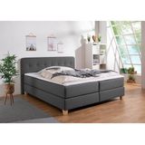 Home affaire Boxspringbett "Fargo", inkl. Topper, in 3 Matratzenarten, in Samt- oder Strukturstoff