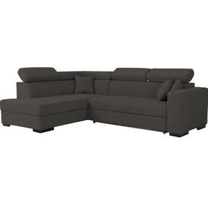 Home affaire Ecksofa »Tulio L-Form«, wahlweise mit Bettfunktion und Bettkasten, incl. 3 Zierkissen