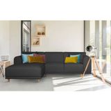andas Ecksofa "Maroon L-Form", in skandinavischem Design, mit losen Kissen