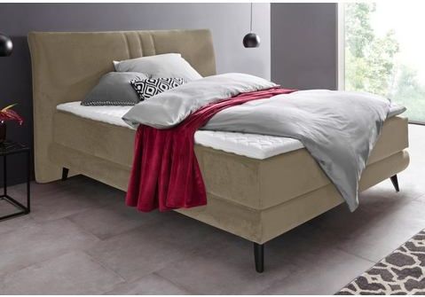 Places of Style Boxspringbett "Skien", incl. Kaltschaumtopper, 2 Härtegrade, 3 Ausführungen